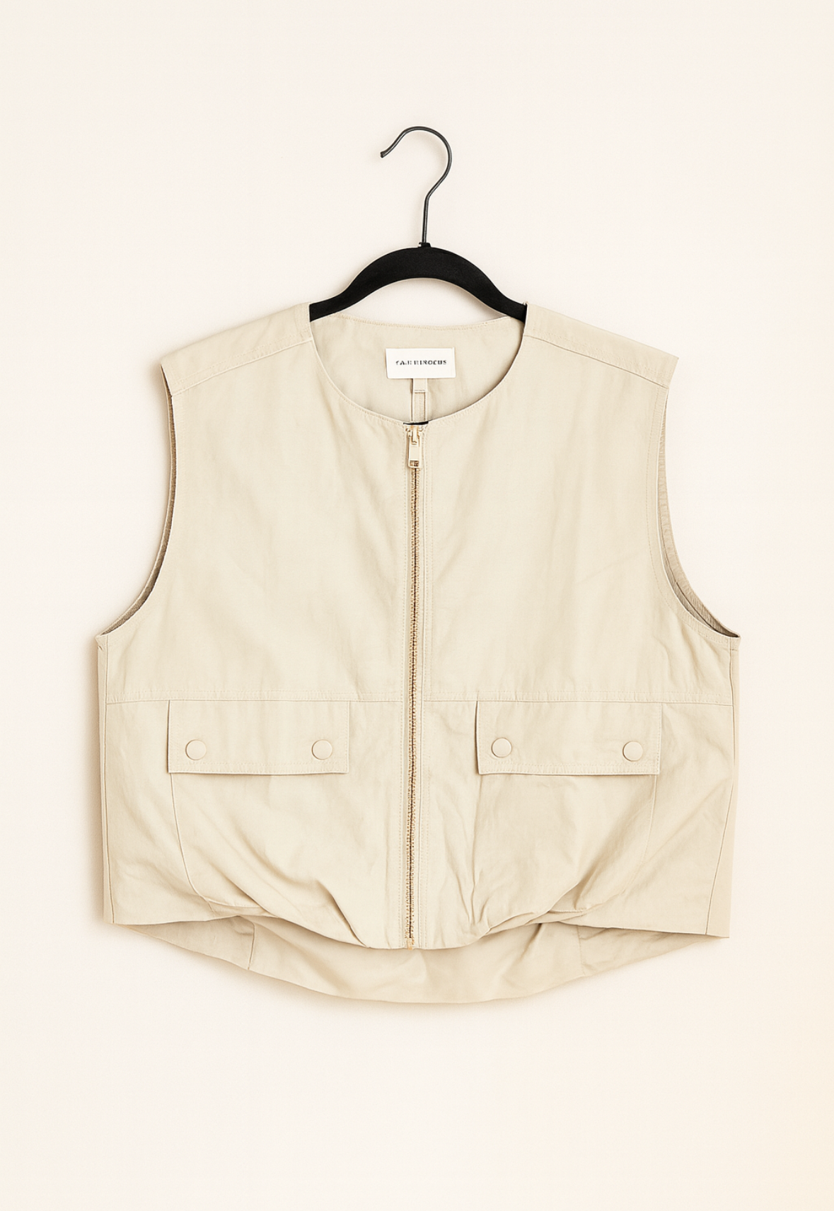 Bone Zip Front Vest