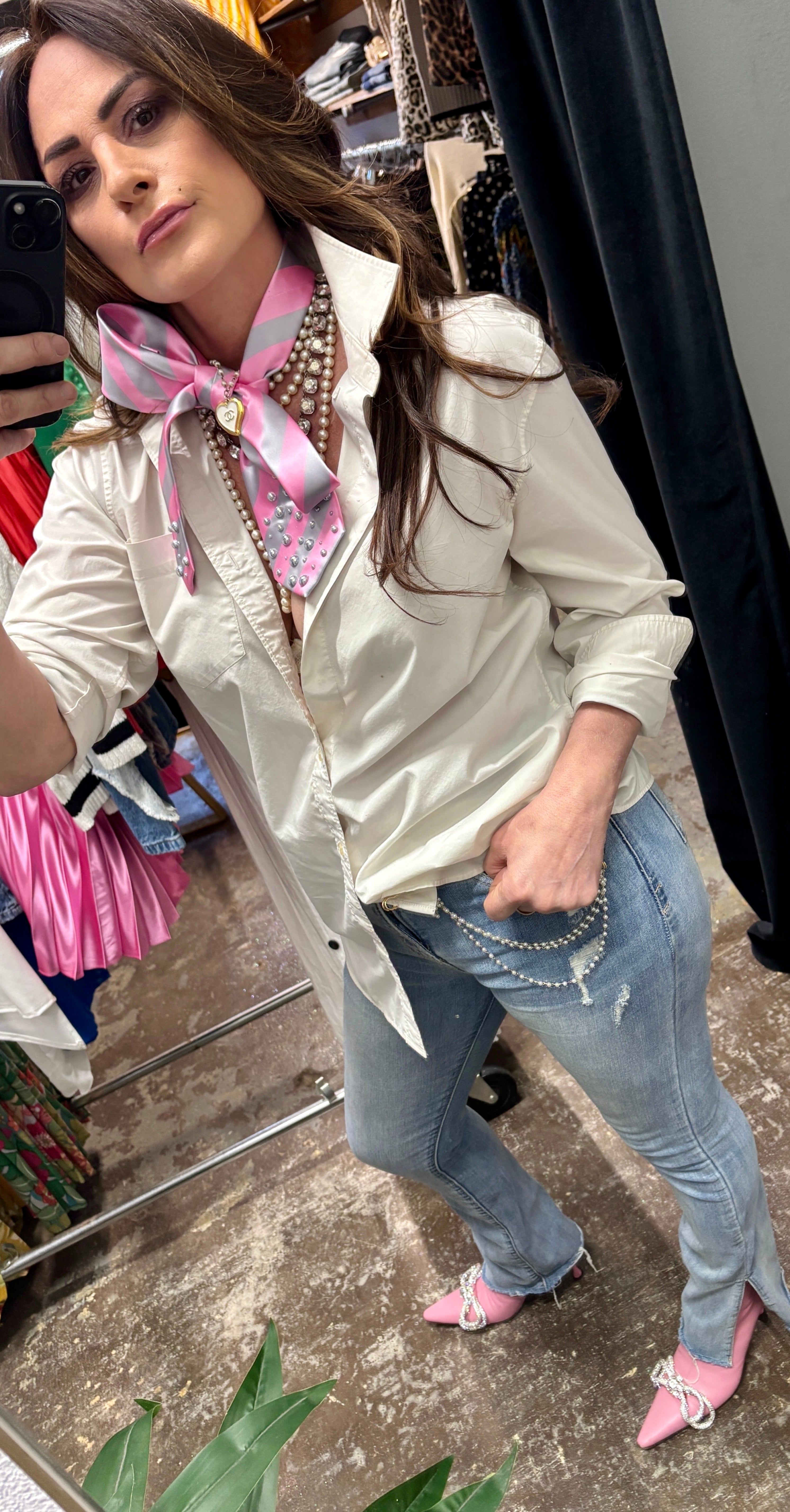 Light Wash Distressed Skinny Jeans