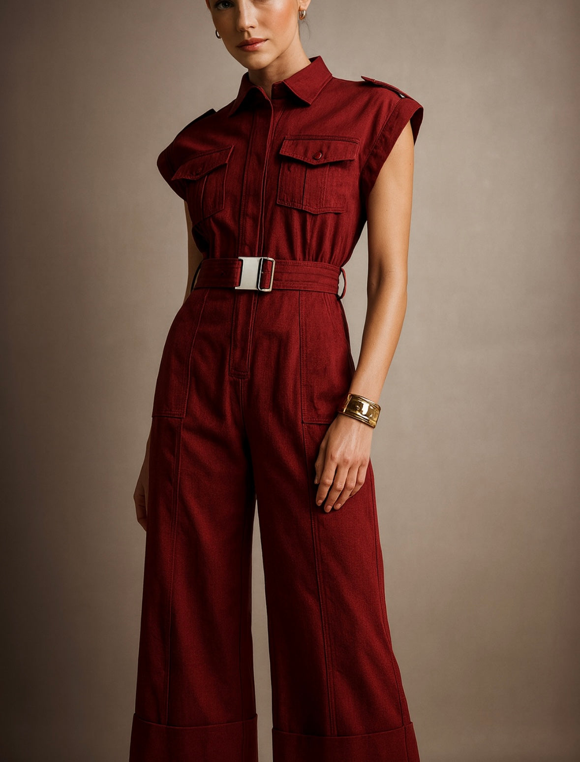 Wine Jumpsuit