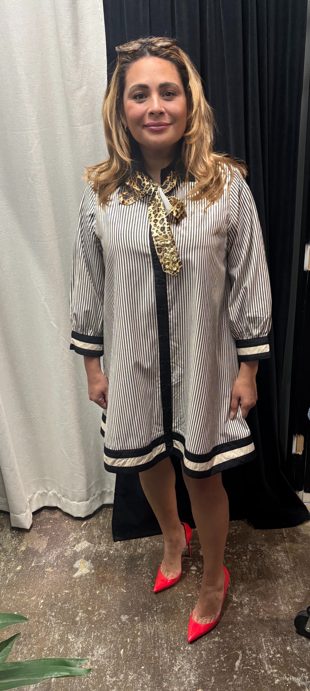 Striped Shirt Dress