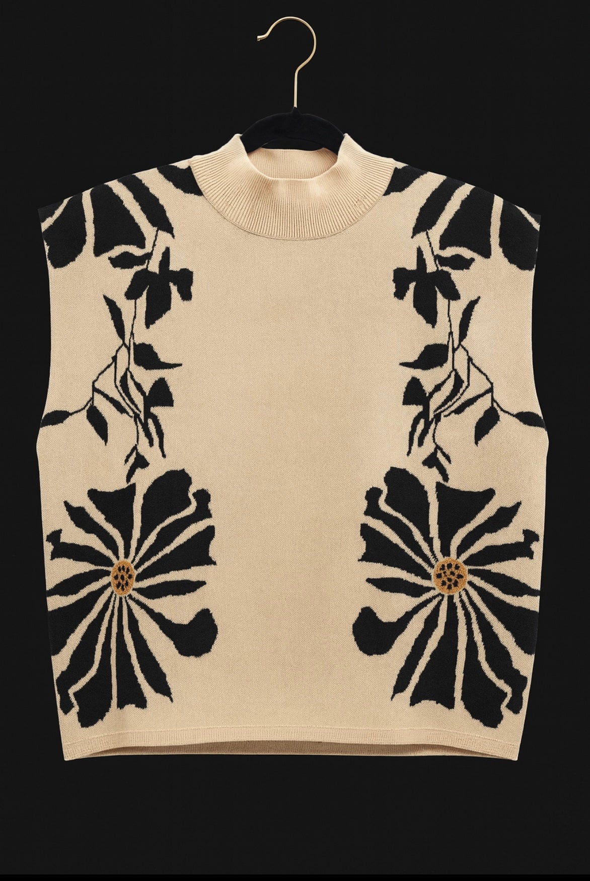 Flowered Sweater Vest