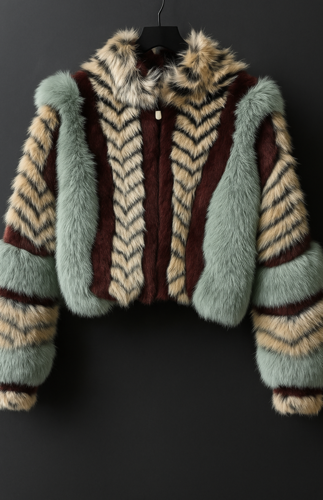 Inez-Multi Color Fur Jacket