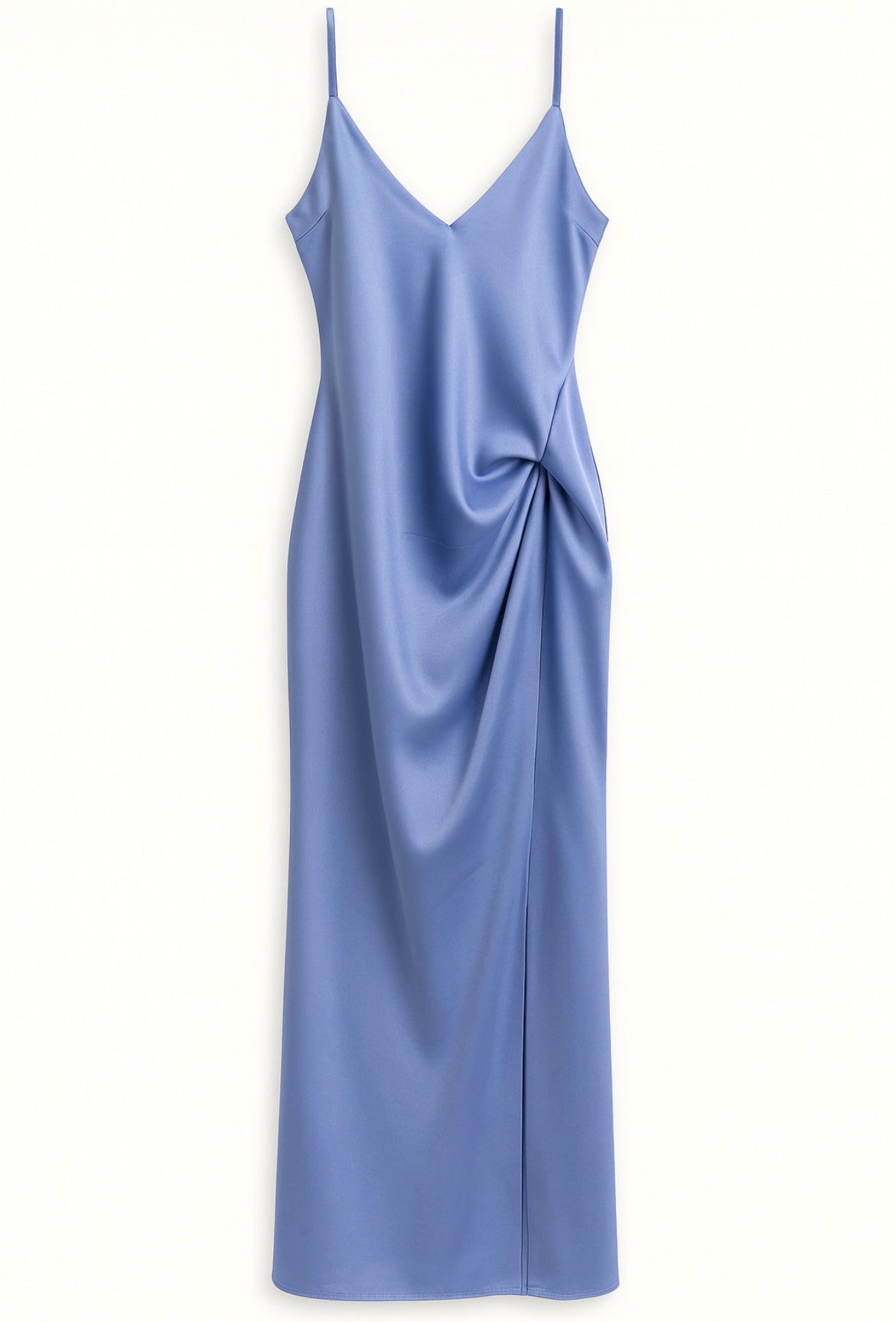 Blue Side Pleat dress