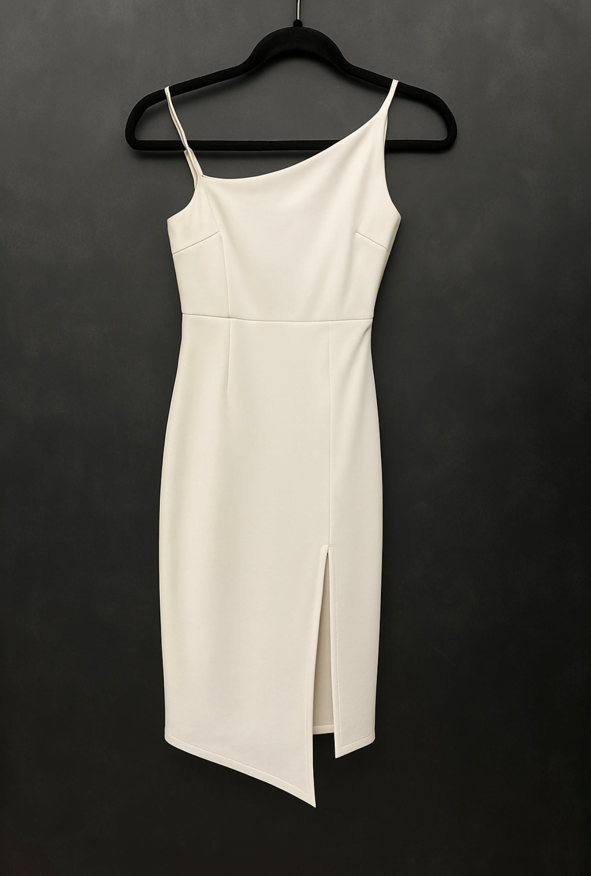White Pleather Asymmetrical dress