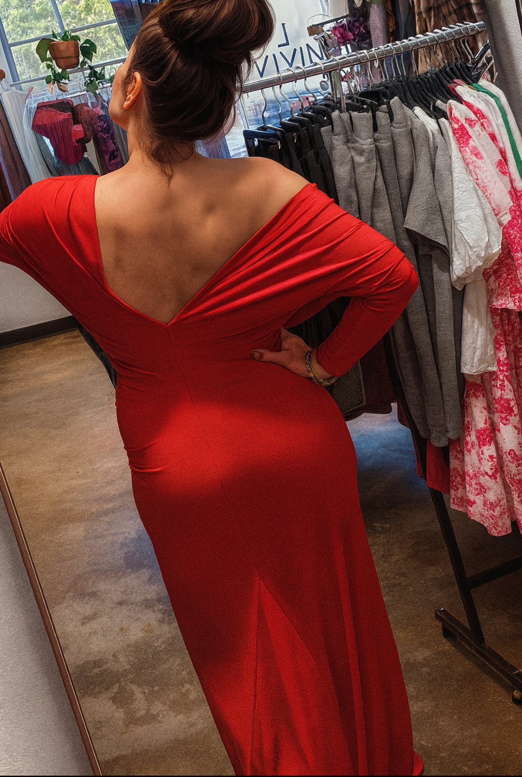 Red Asymmetrical Dress