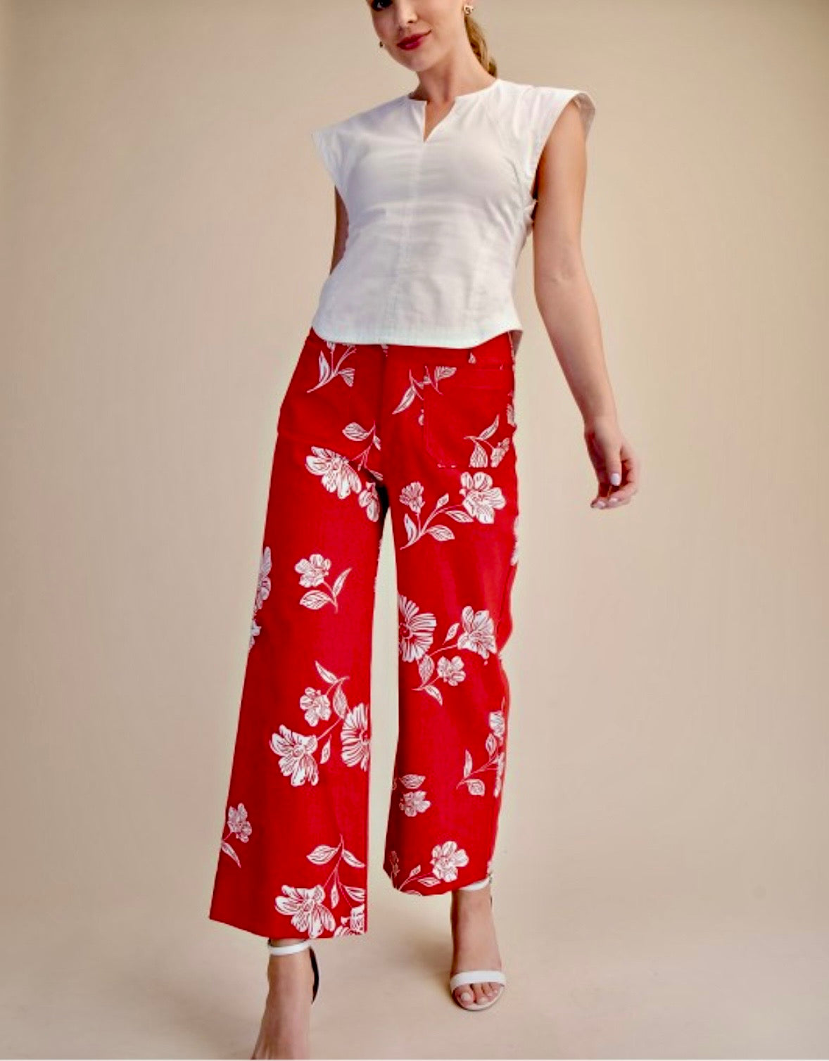 Wide Leg Floral Pant