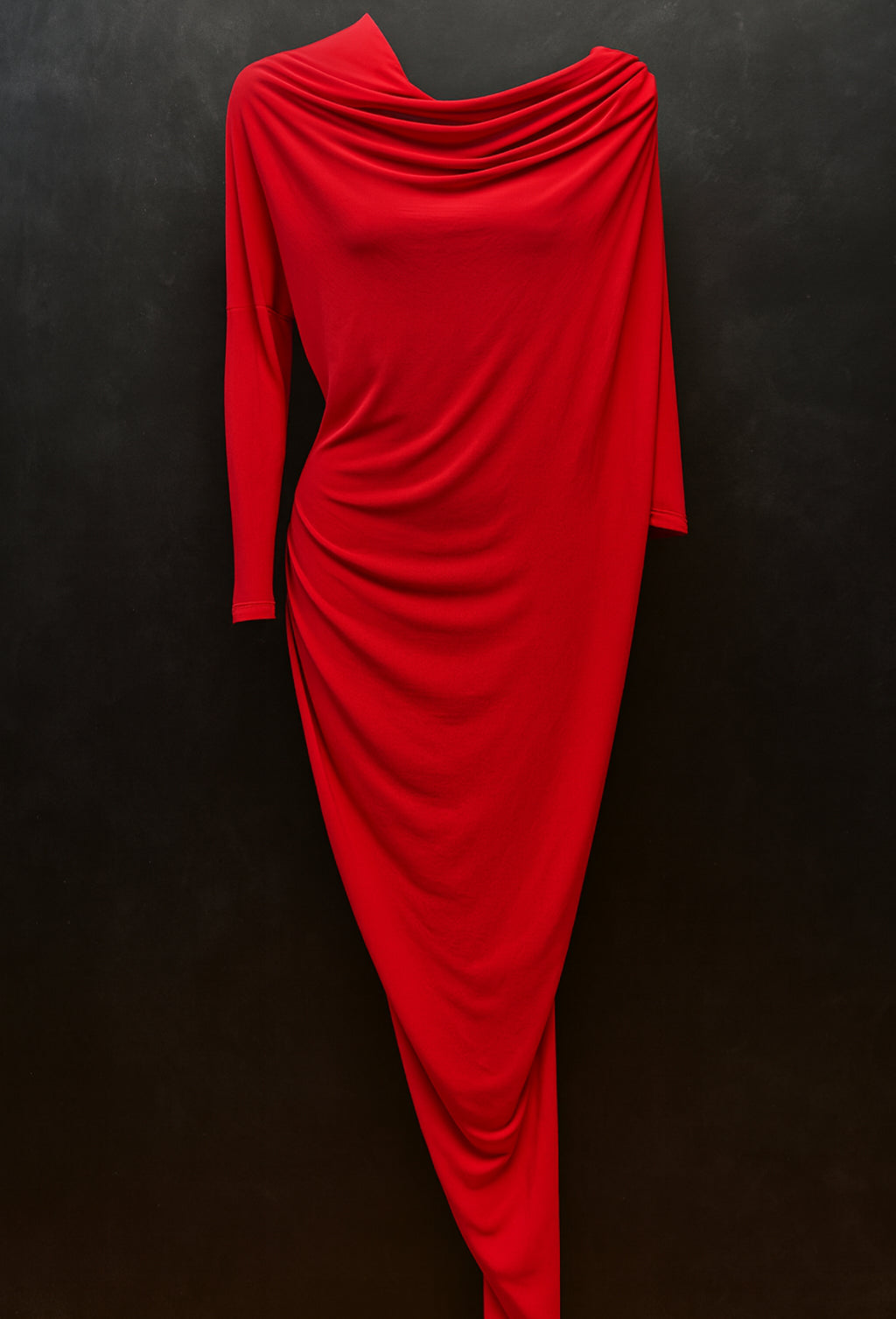 Red Asymmetrical Dress