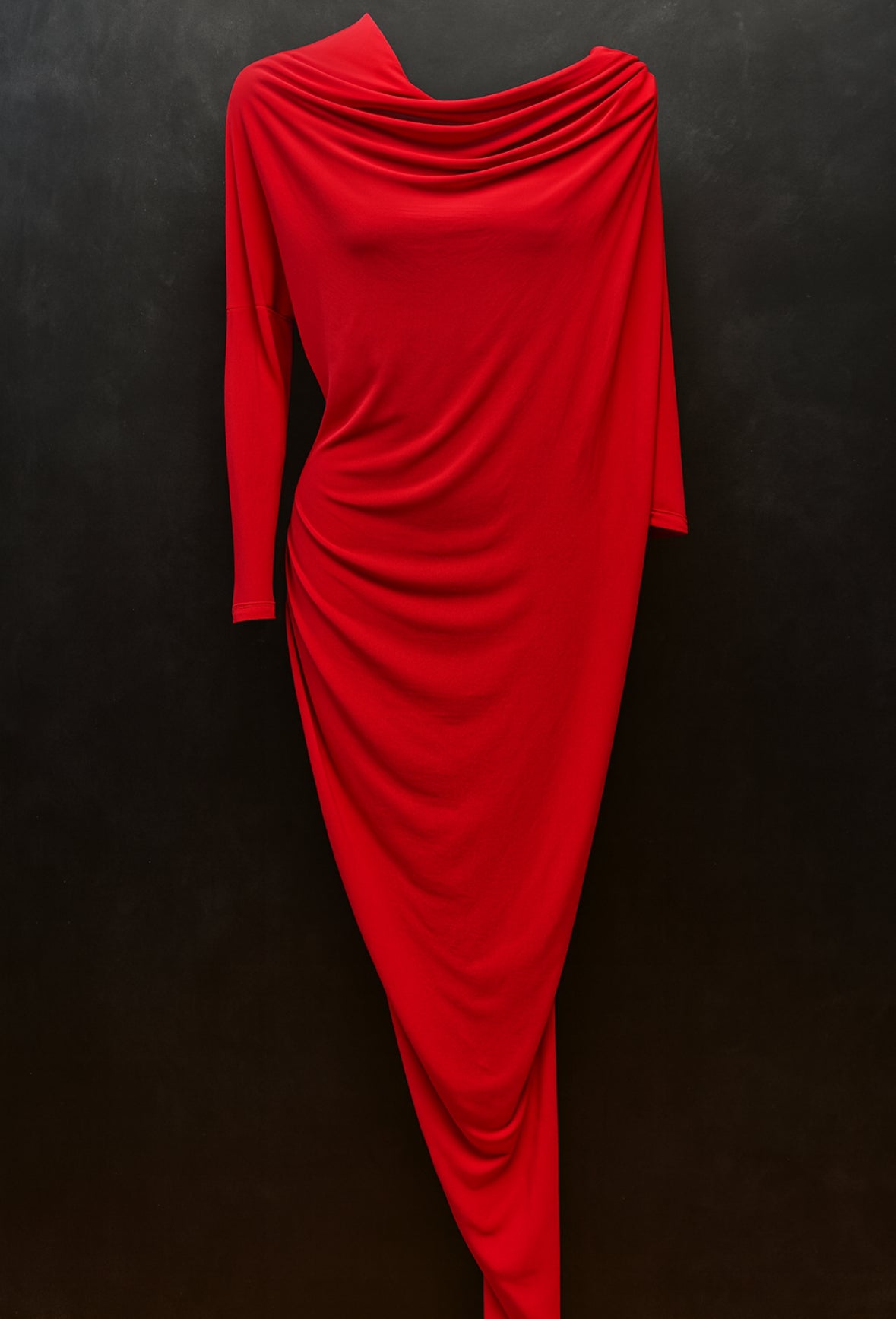 Red Asymmetrical Dress