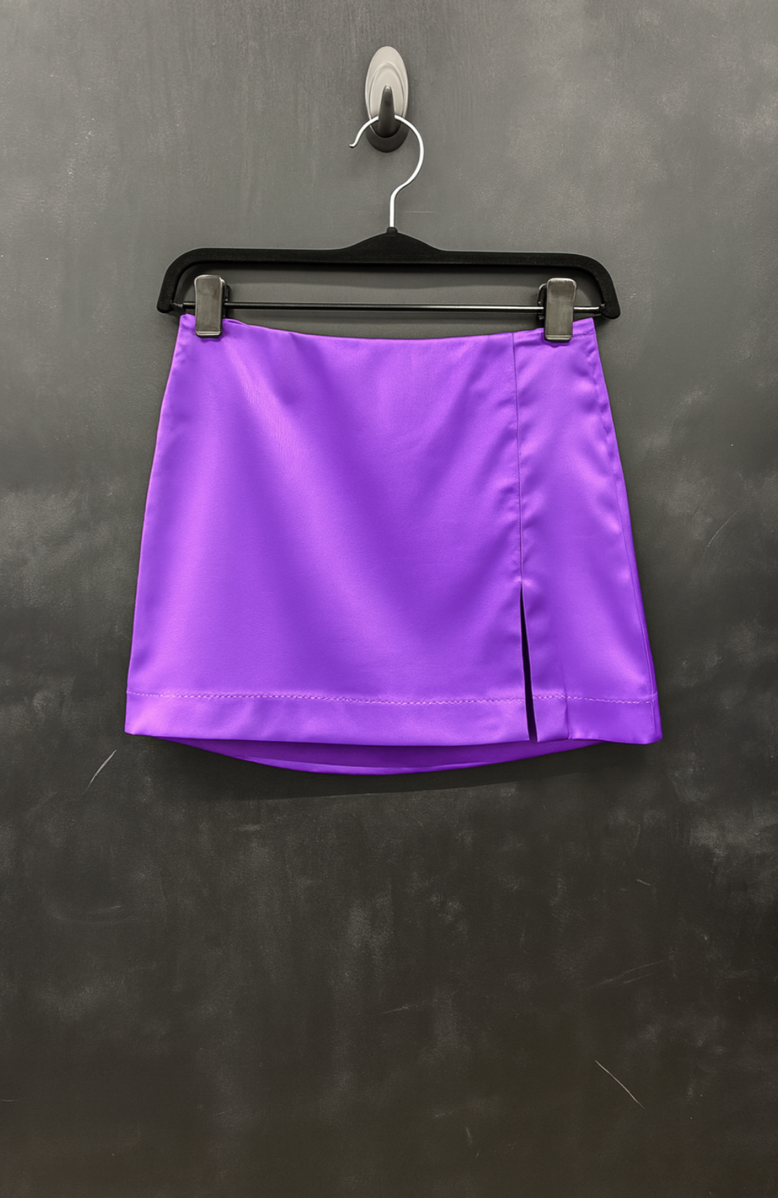 Purple Satin-finish Skort