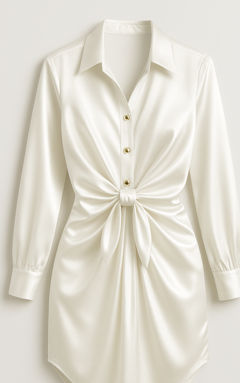 White Silk Mini Dress