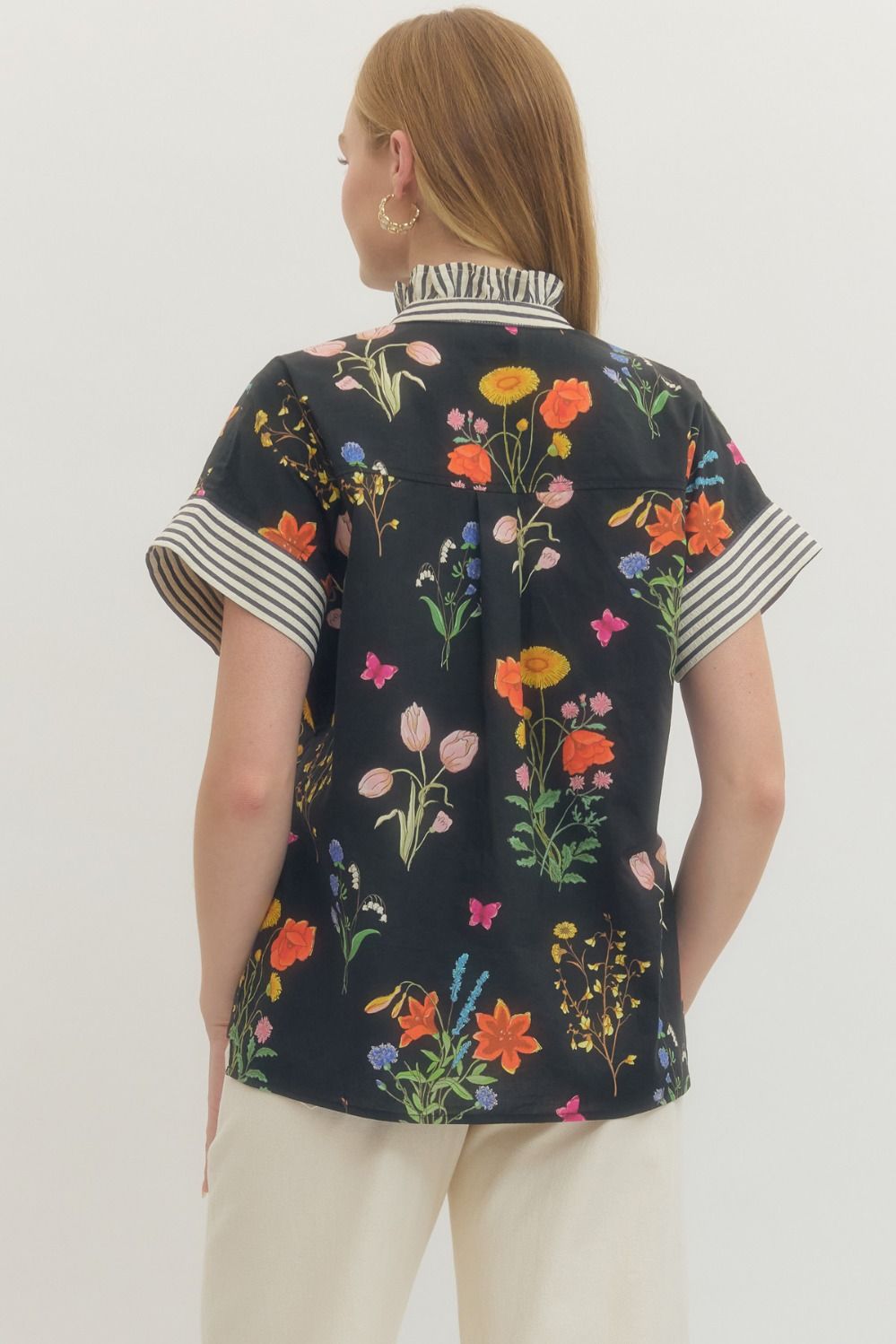 Floral Stripe Top
