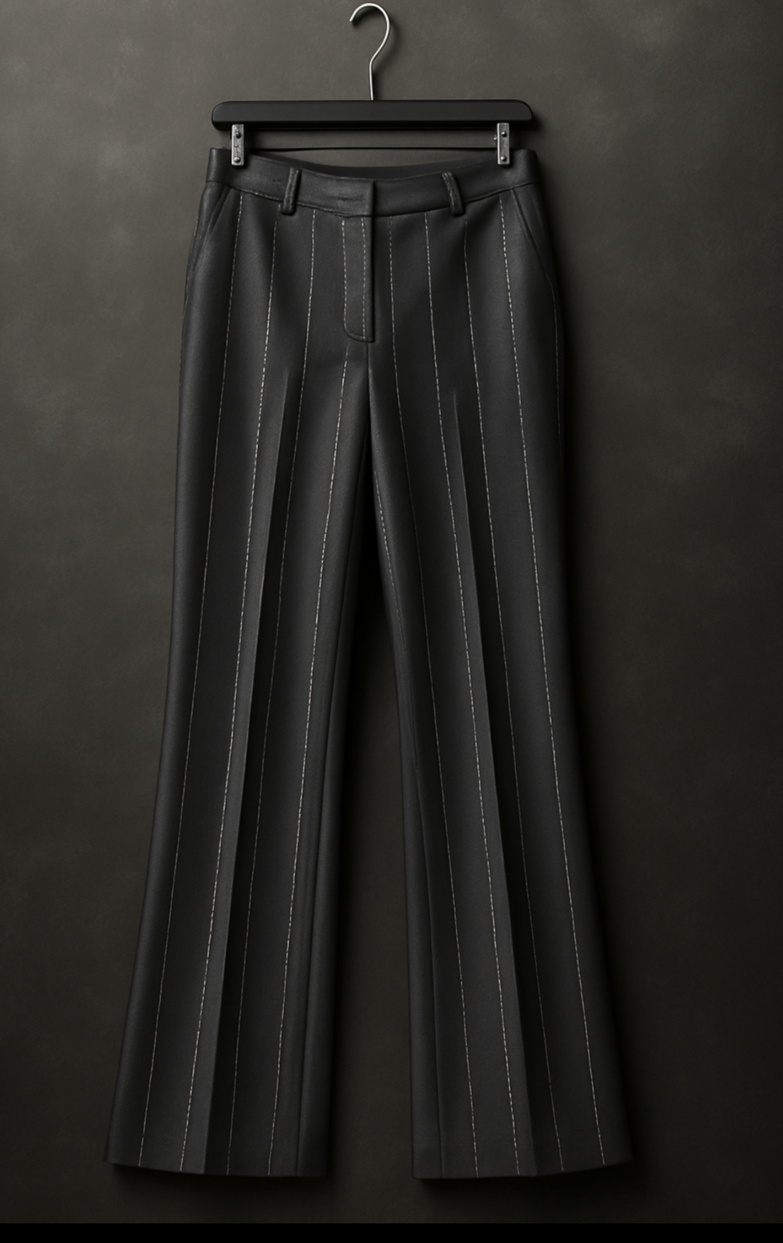 Black Shiny Tuxedo Stripped Pant