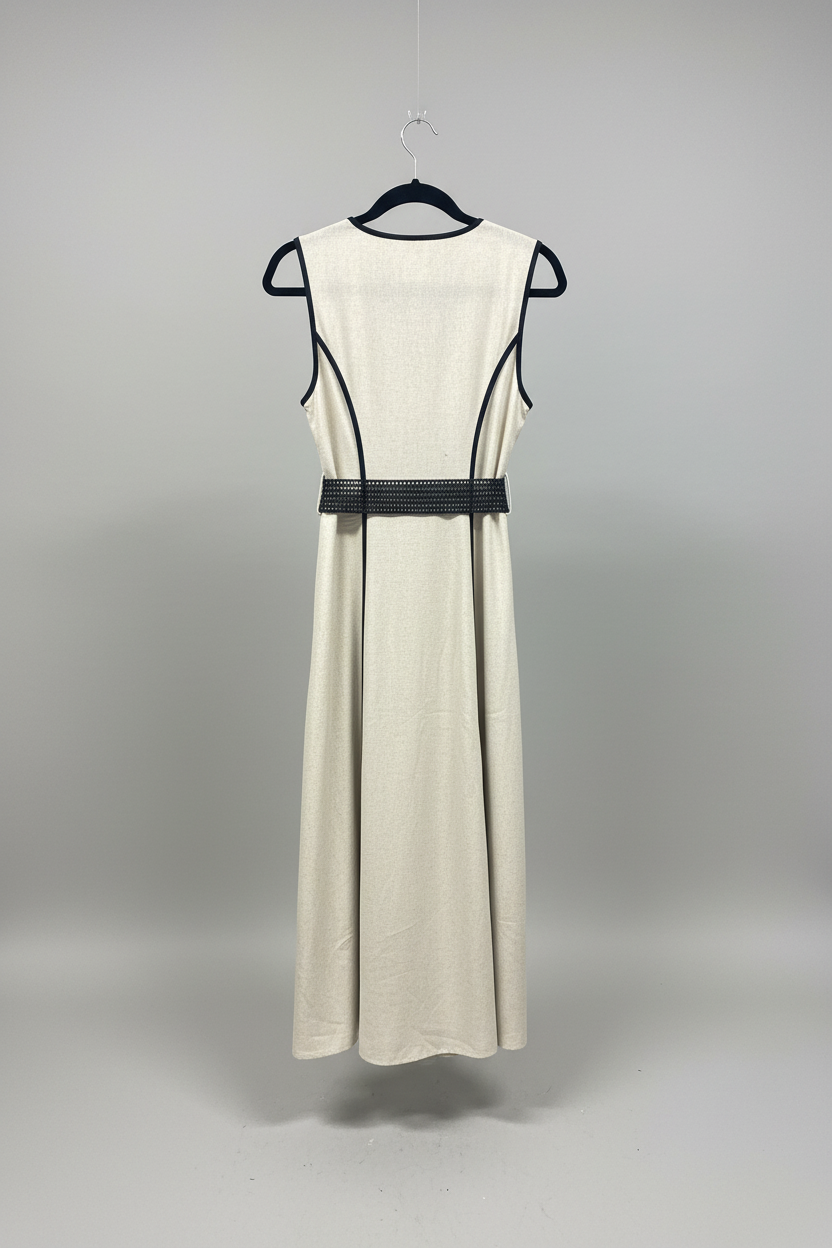 Cream Maxi Dress - Back