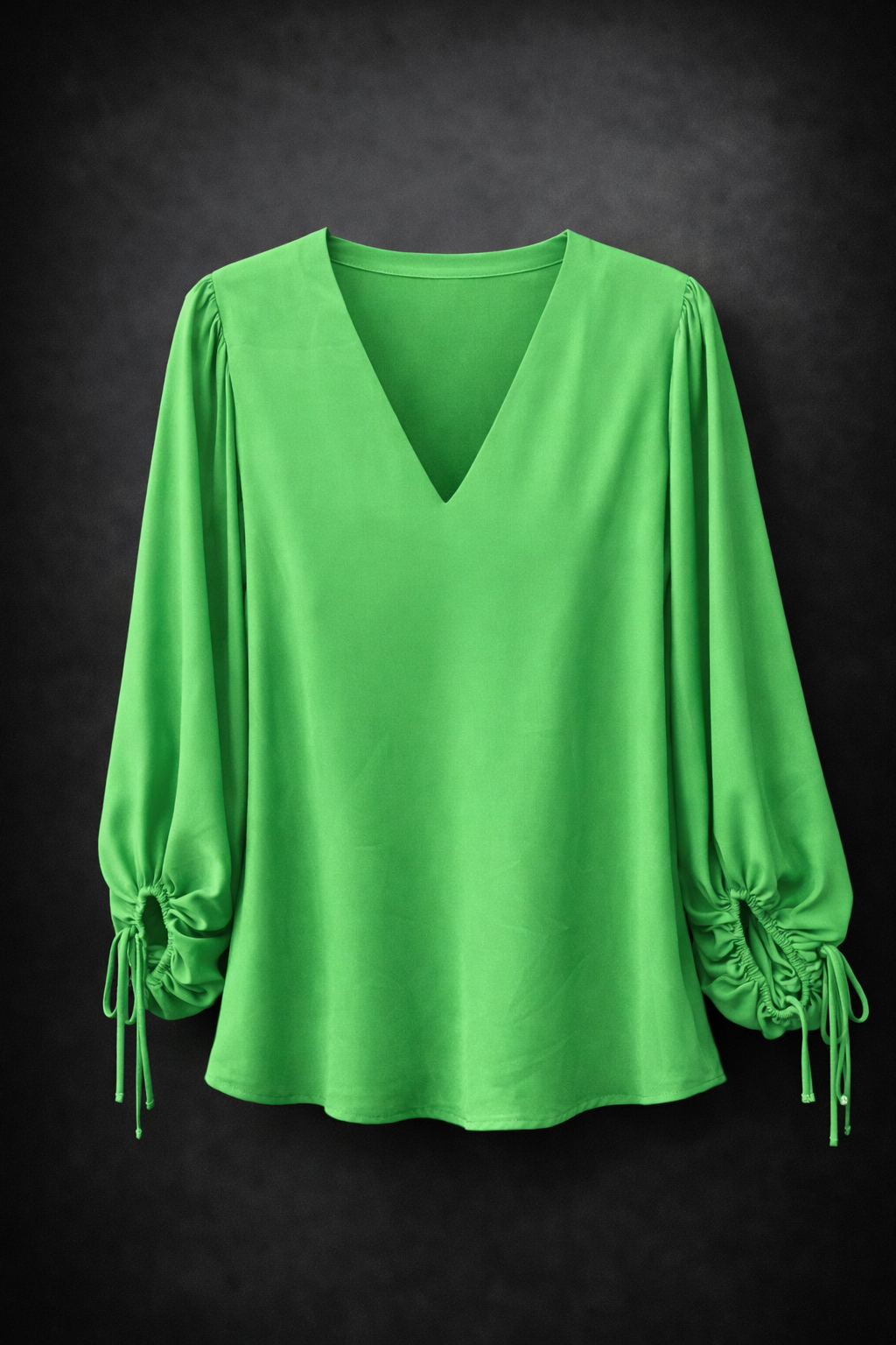 Green Light Tie Sleeve Blouse