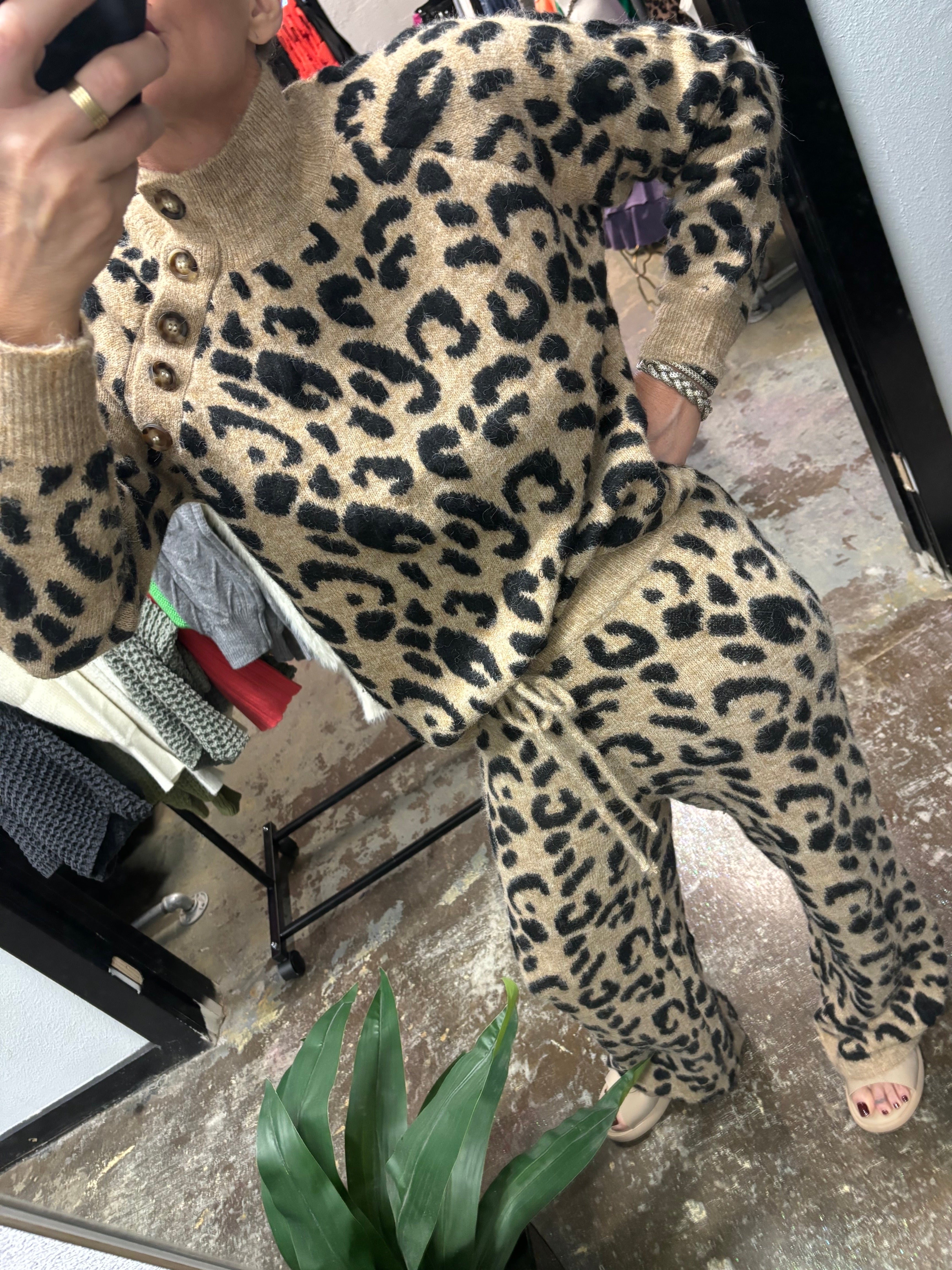 Leopard Print Sweater Set