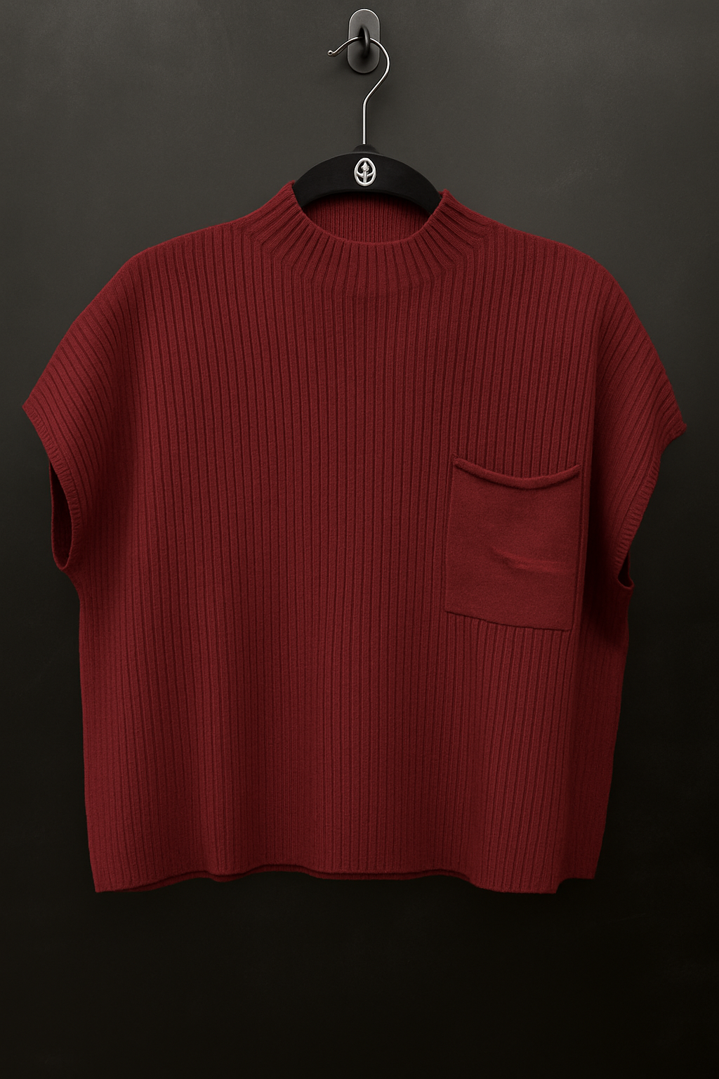 Maroon Pocket Sweater Tee