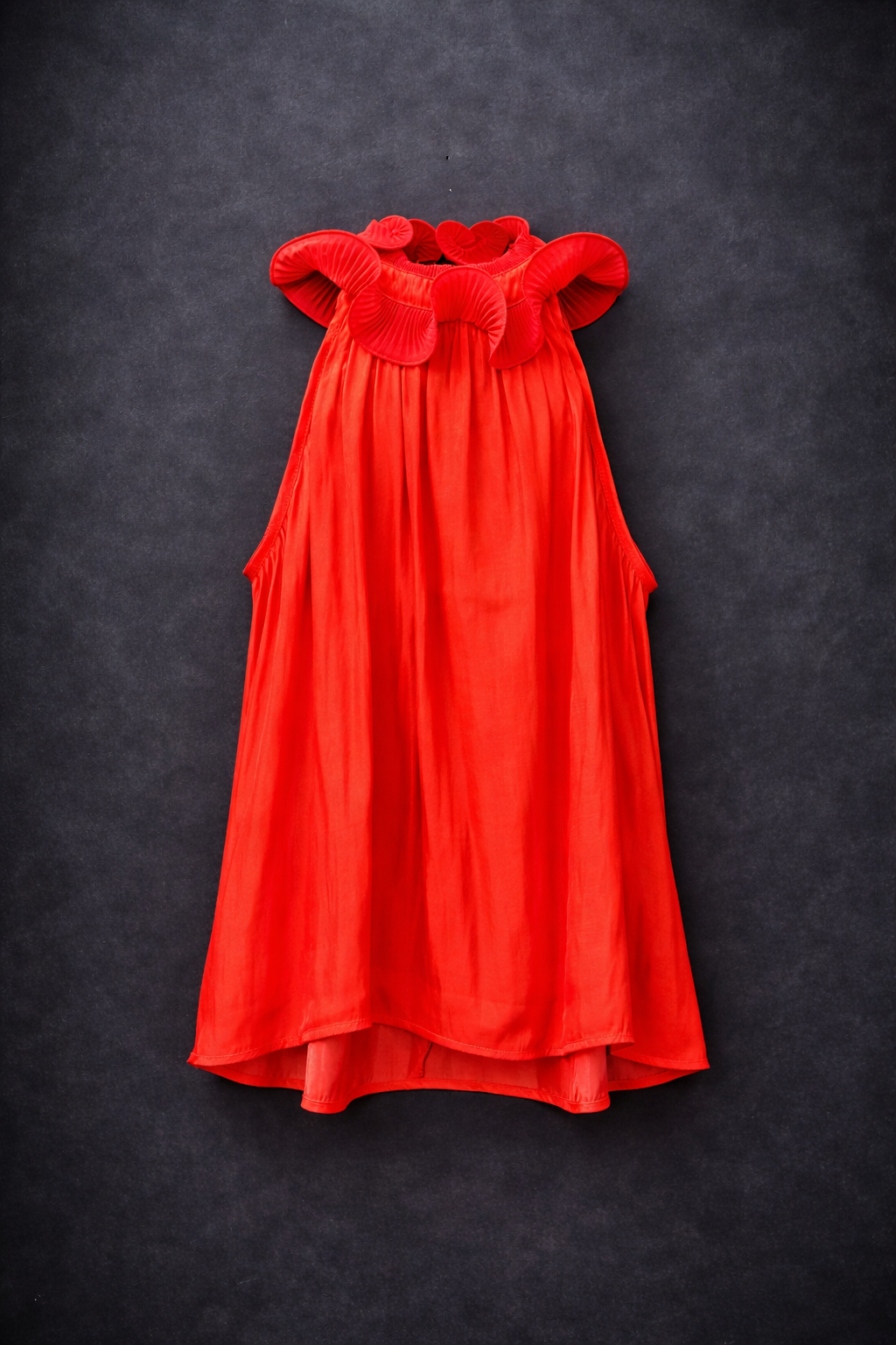 Orange Alert Ruffle Top