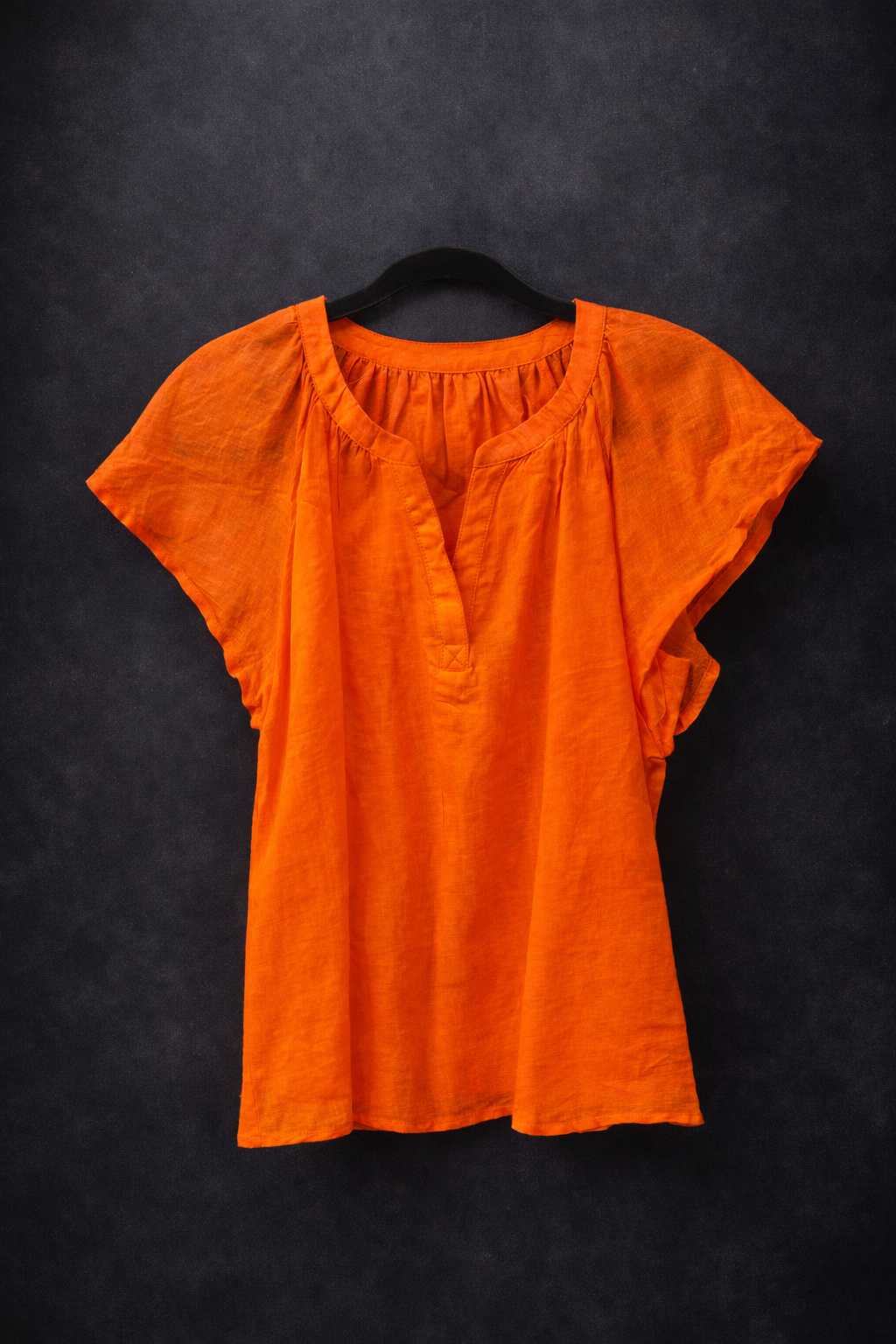 Orange Crush Linen Top