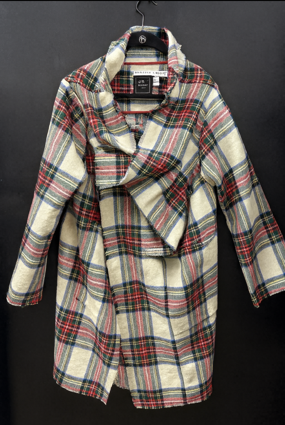 Plaid Wrap Coat